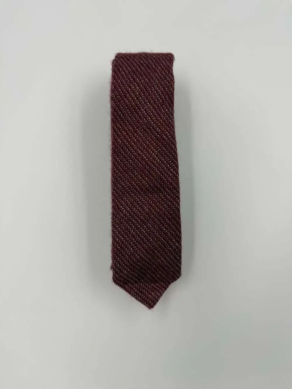 Pierre Cardin 1953 Collection Burgundy Tweed Textured Tie